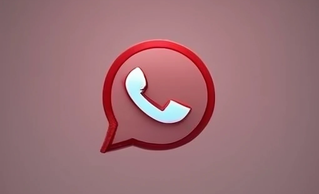Logo de WhatsApp Rojo