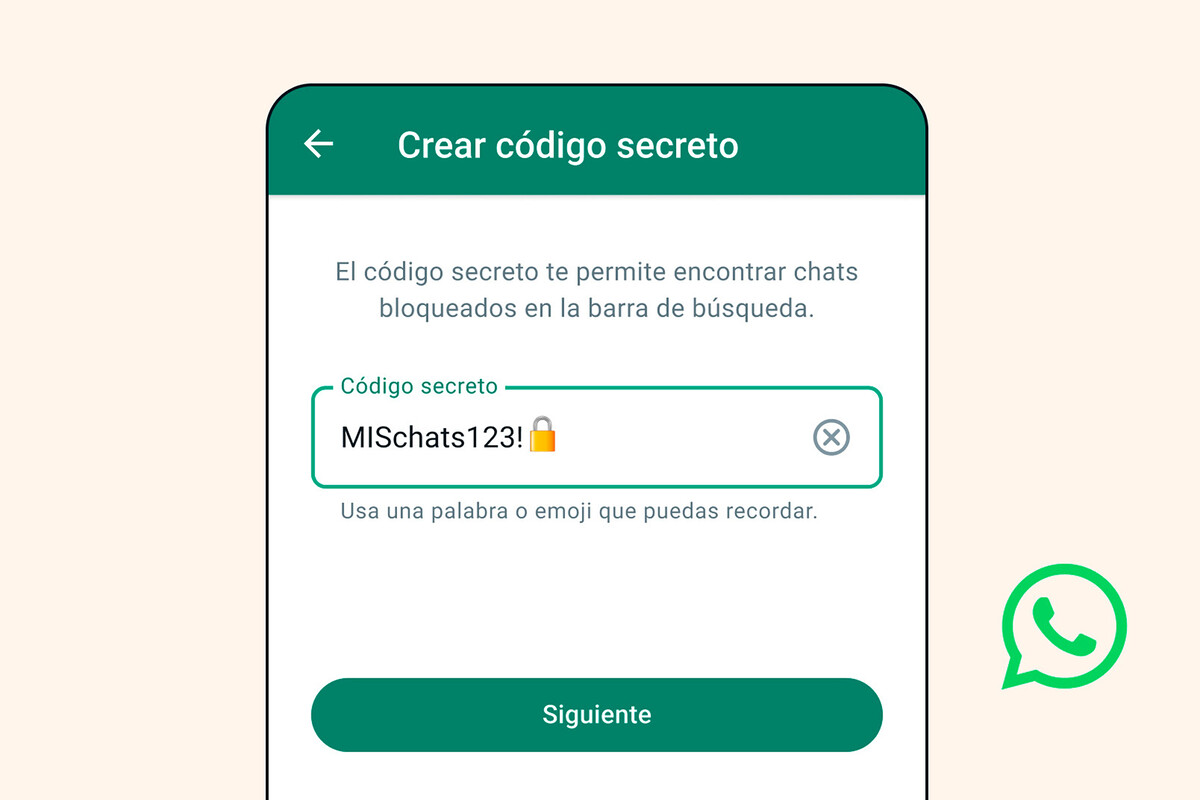 Código secreto para chats en WhatsApp